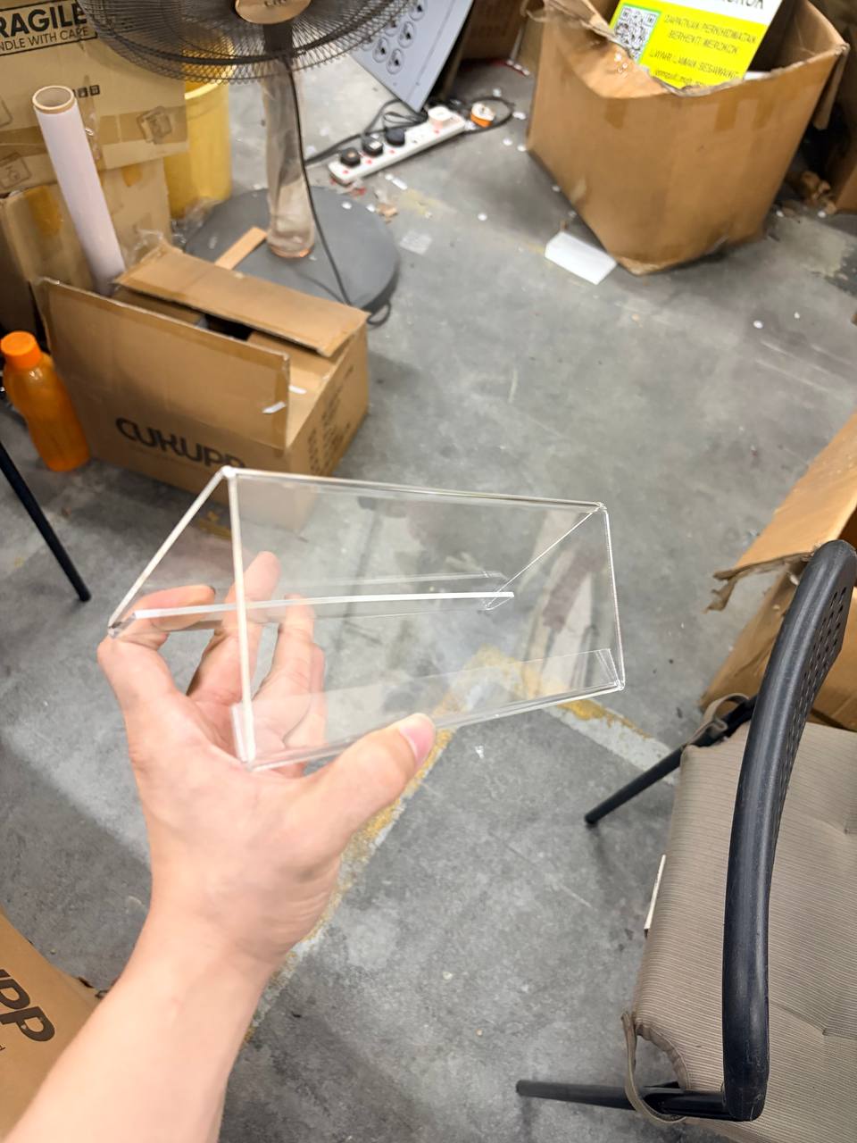 Custom Acrylic 2-Sided Desk Stand Display – Malaysia view 2