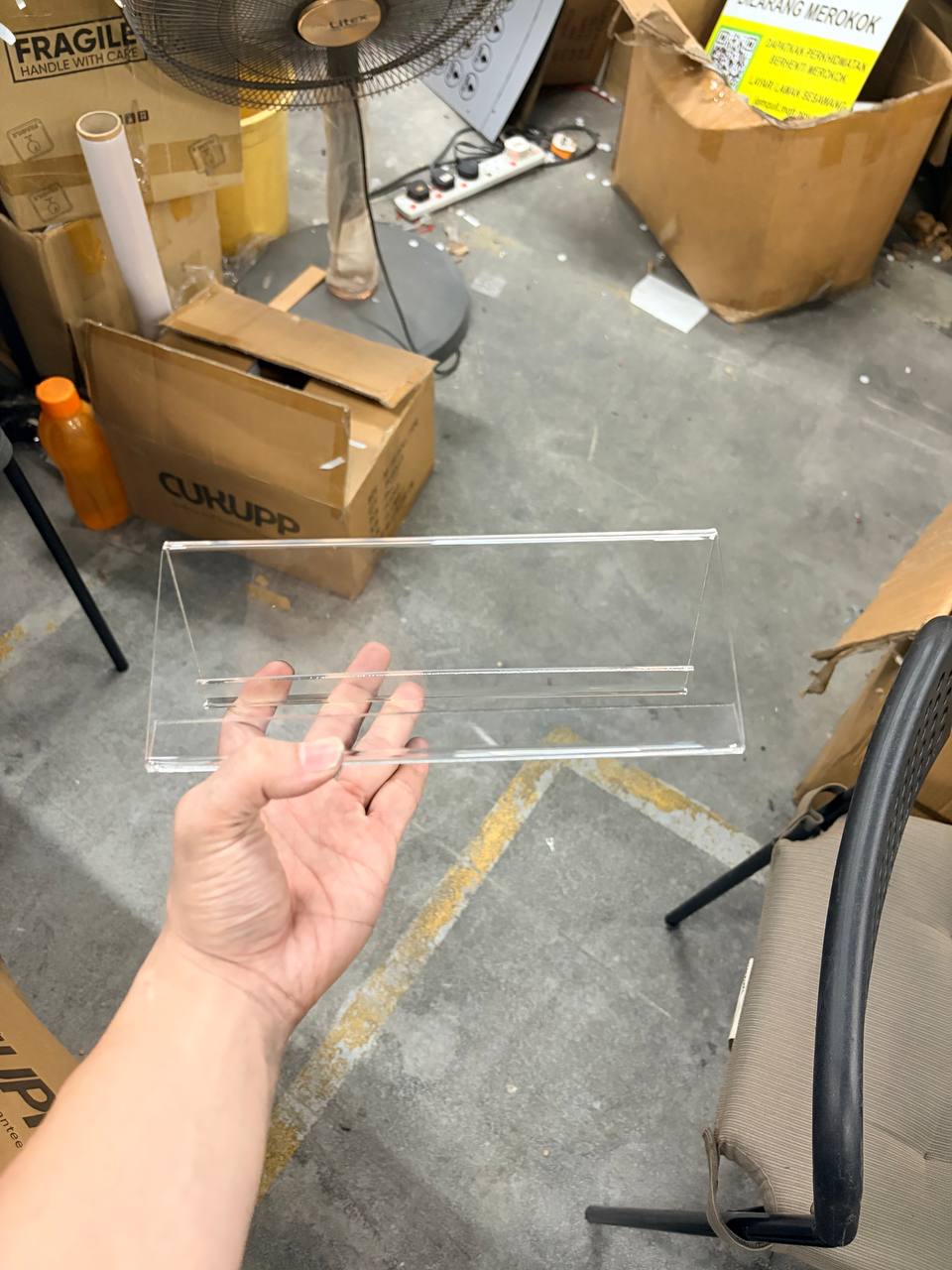 Custom Acrylic 2-Sided Desk Stand Display – Malaysia view 3