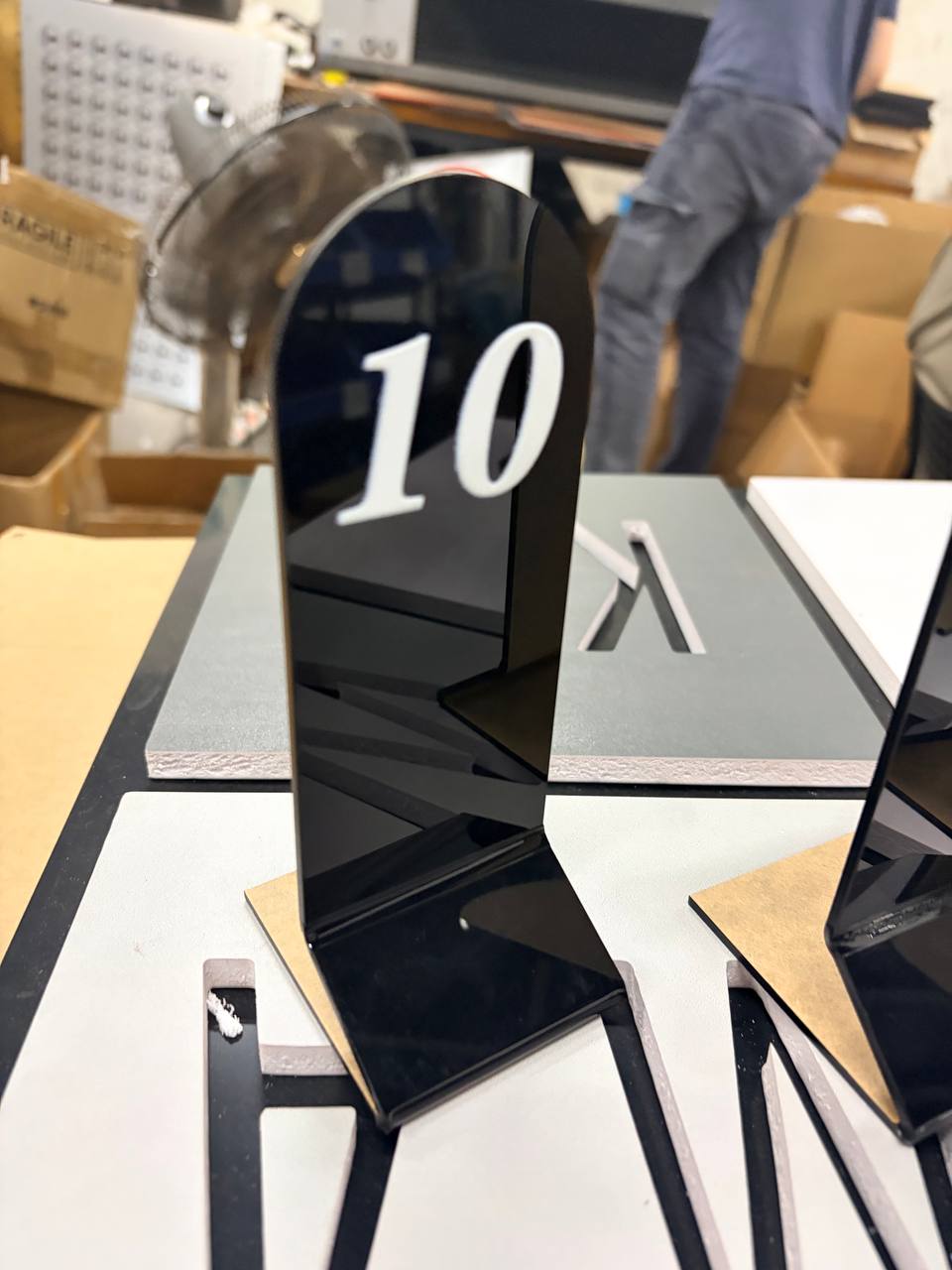 Custom Acrylic Standing Table Numbers Malaysia – AcryliXpress view 2