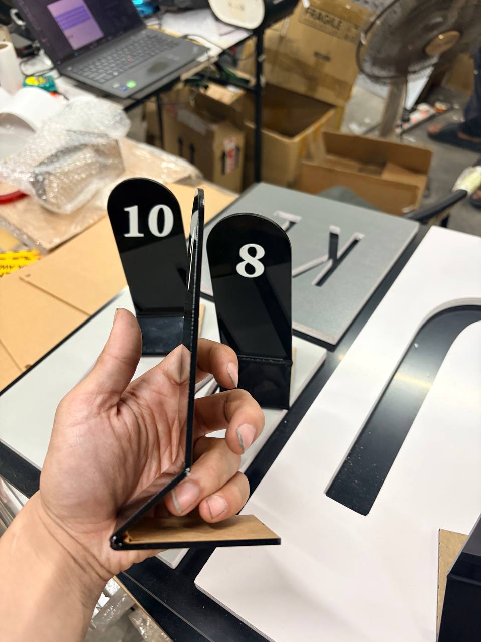 Custom Acrylic Standing Table Numbers Malaysia – AcryliXpress view 4