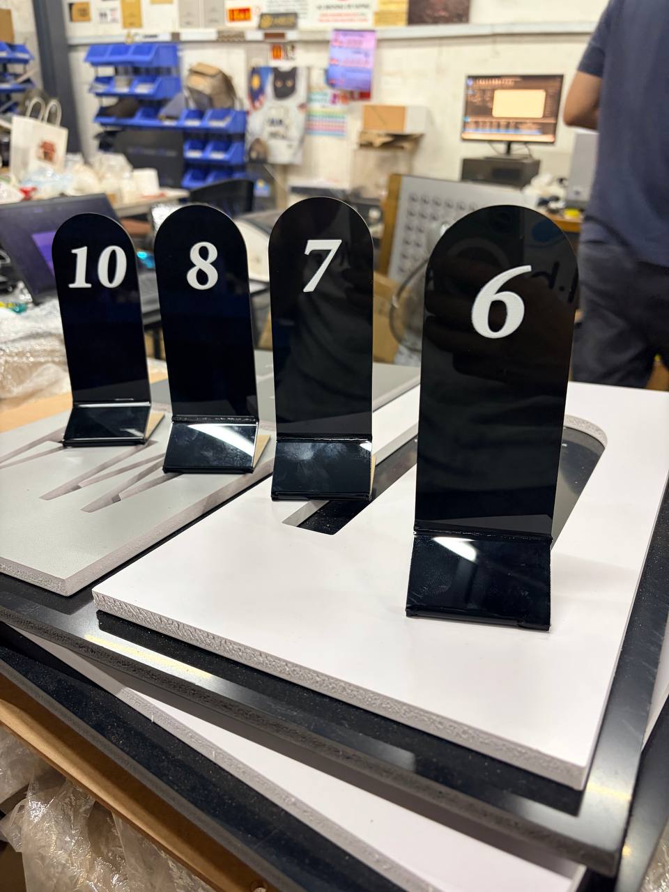 Custom Acrylic Standing Table Numbers Malaysia – AcryliXpress