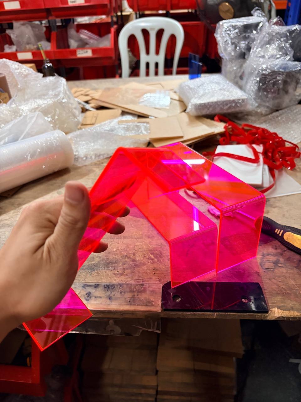 Fluorescent Pink Acrylic Riser for Models & Collections – Malaysia view 4
