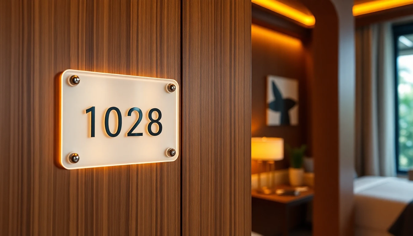 Boutique Hotel Room Signage