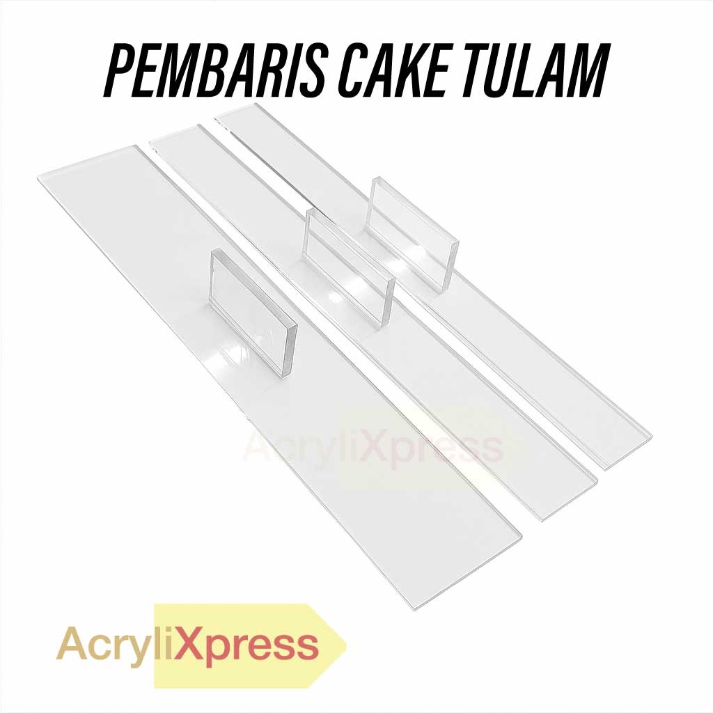 10"Pembaris kuih talam / puding / kek / agar-Agar /brownies / kek lapis / 1set 5pcs