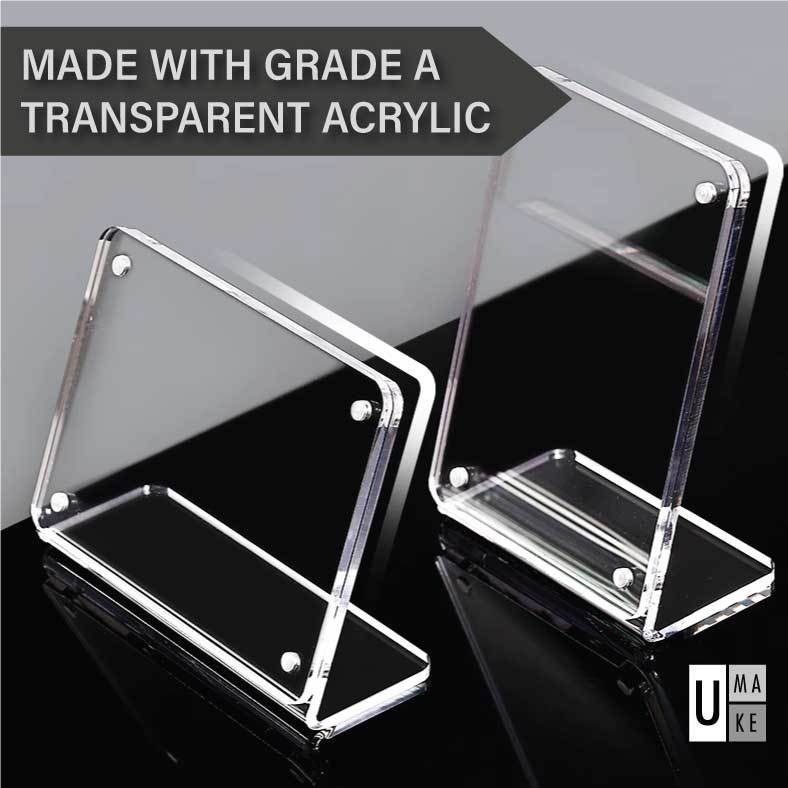 Acrylic Magnetic Price Tag Display Holder THICK Akrilik Display Harga, Acrylic Name Card Stand view 6