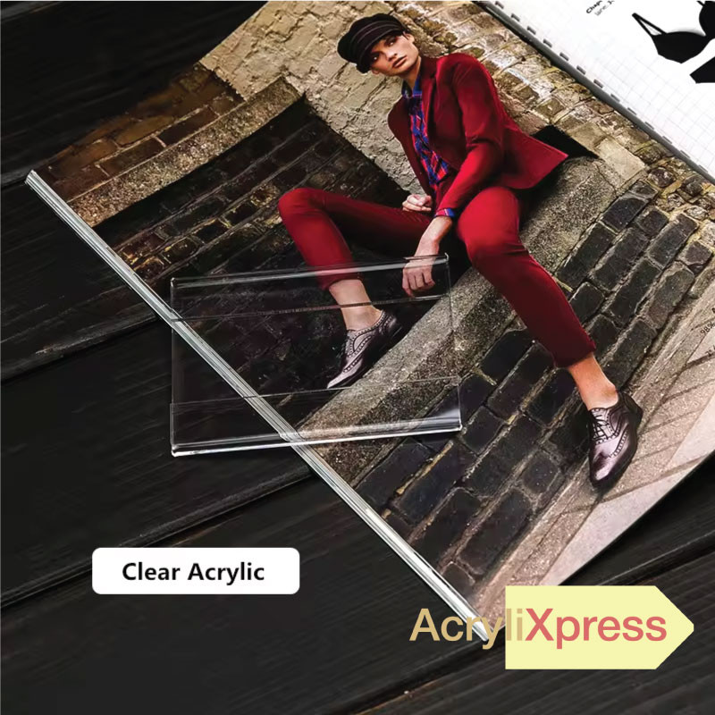 Acrylic Price Tag Holder | Self Adhesive Wall Sign Display view 4