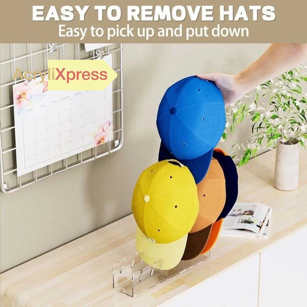Baseball Cap Display Rack Hat Organizer Holder for Baseball Stores Decoration Acrylic Caps Hat Stand view 3