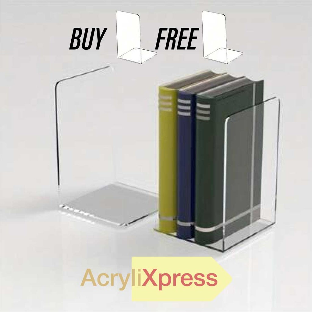 (Buy 1 FREE 1)Book End Desk Organizer Books Stand Desktop Bookshelf Simple Stationery Holder Office File Rack