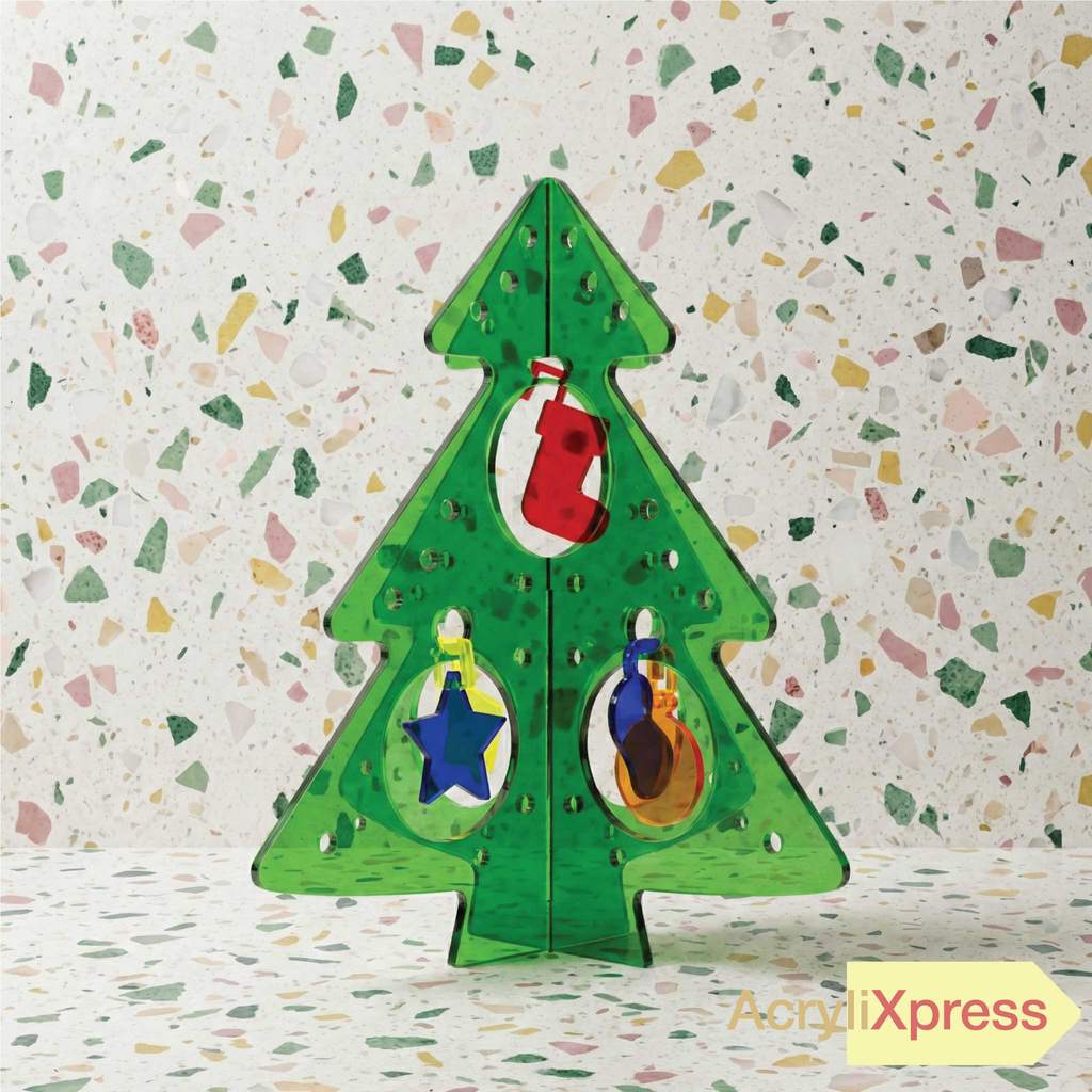 Christmas Decoration Desk Acrylic Christmas Tree Party Supplies Festival Christmas Desk Decor DIY view 4