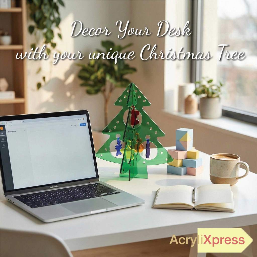 Christmas Decoration Desk Acrylic Christmas Tree Party Supplies Festival Christmas Desk Decor DIY view 5