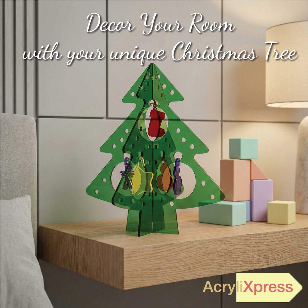 Christmas Decoration Desk Acrylic Christmas Tree Party Supplies Festival Christmas Desk Decor DIY view 6