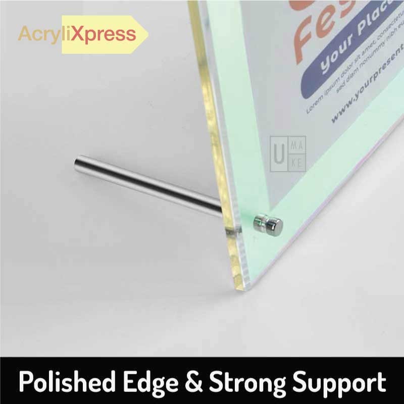 COLOURFUL Acrylic Stand A4 / A5 / A6 Certificate holder Size Menu Paper Poster QR Code Frame Holder Display view 3