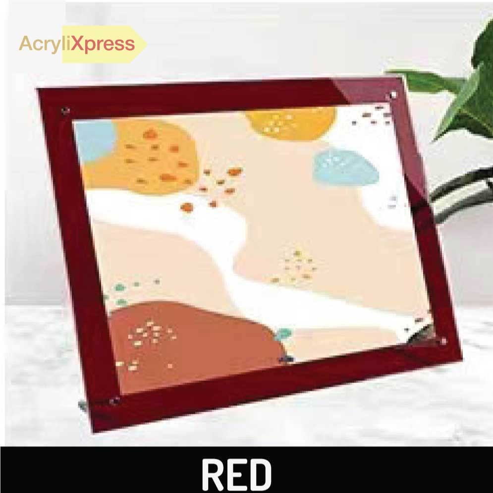 COLOURFUL Acrylic Stand A4 / A5 / A6 Certificate holder Size Menu Paper Poster QR Code Frame Holder Display view 6