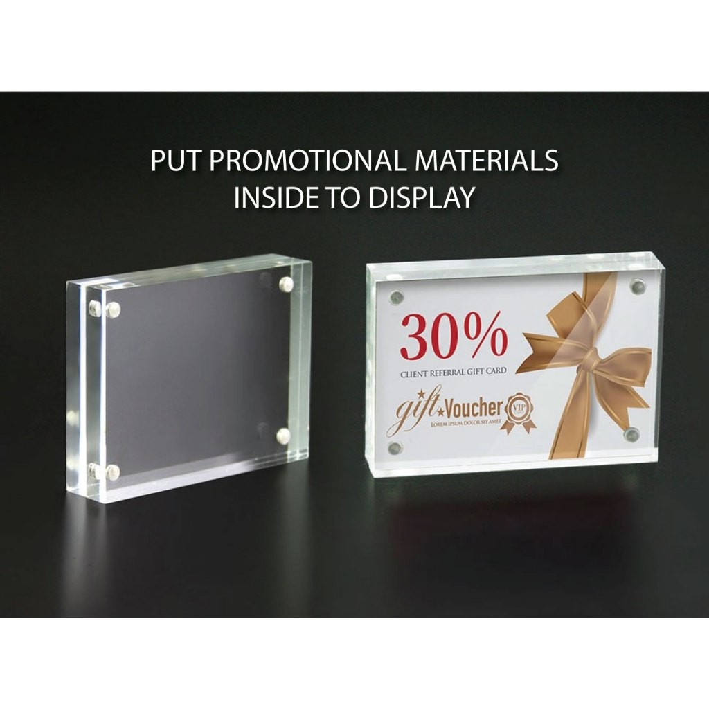 Multi-size Clear Acrylic Photo Frame Magnetic Picture Picture Holder Display Frame Table Sign Price Tag Label Paper view 5