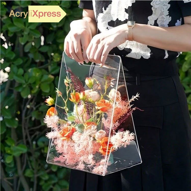 Nordic Transparent Home Office Display Deco Flower Vase Dry Vase / Pasu Kaca Bunga Lut Sinar