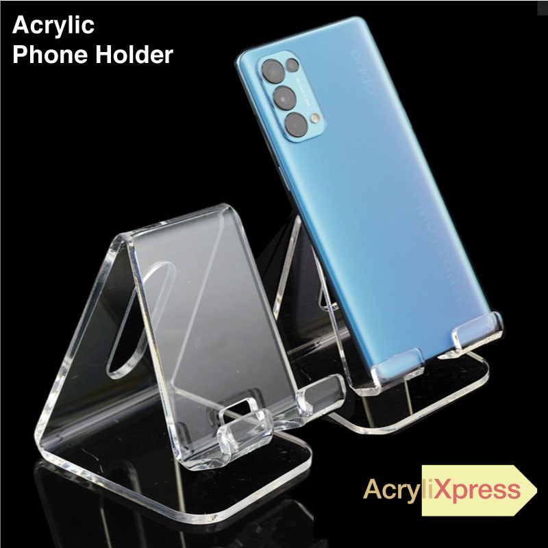 Phone Stand Holder Acrylic Tablet Desktop Transparent Stable Holder for iPhone Bracket Display