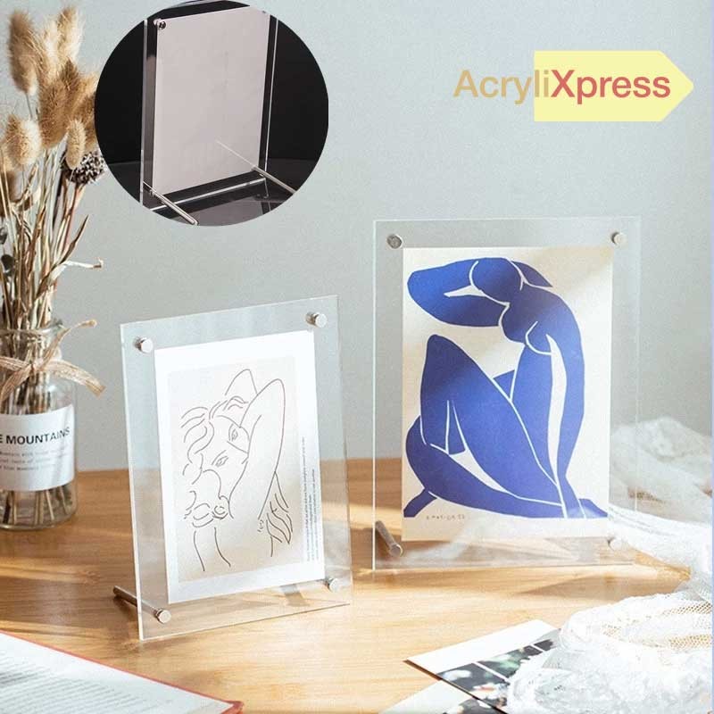 Picture Frame Acrylic Photo Frames Certificate Camp Poster Display Stand Frame Paper Holder A4 6inch