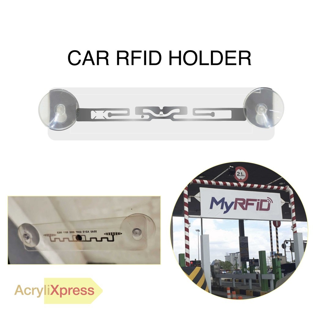 RFID Holder for Car Touch n Go TNG RFID Tag Sticker Holder (Even Tinted windscreen can scan) Accessories Kereta