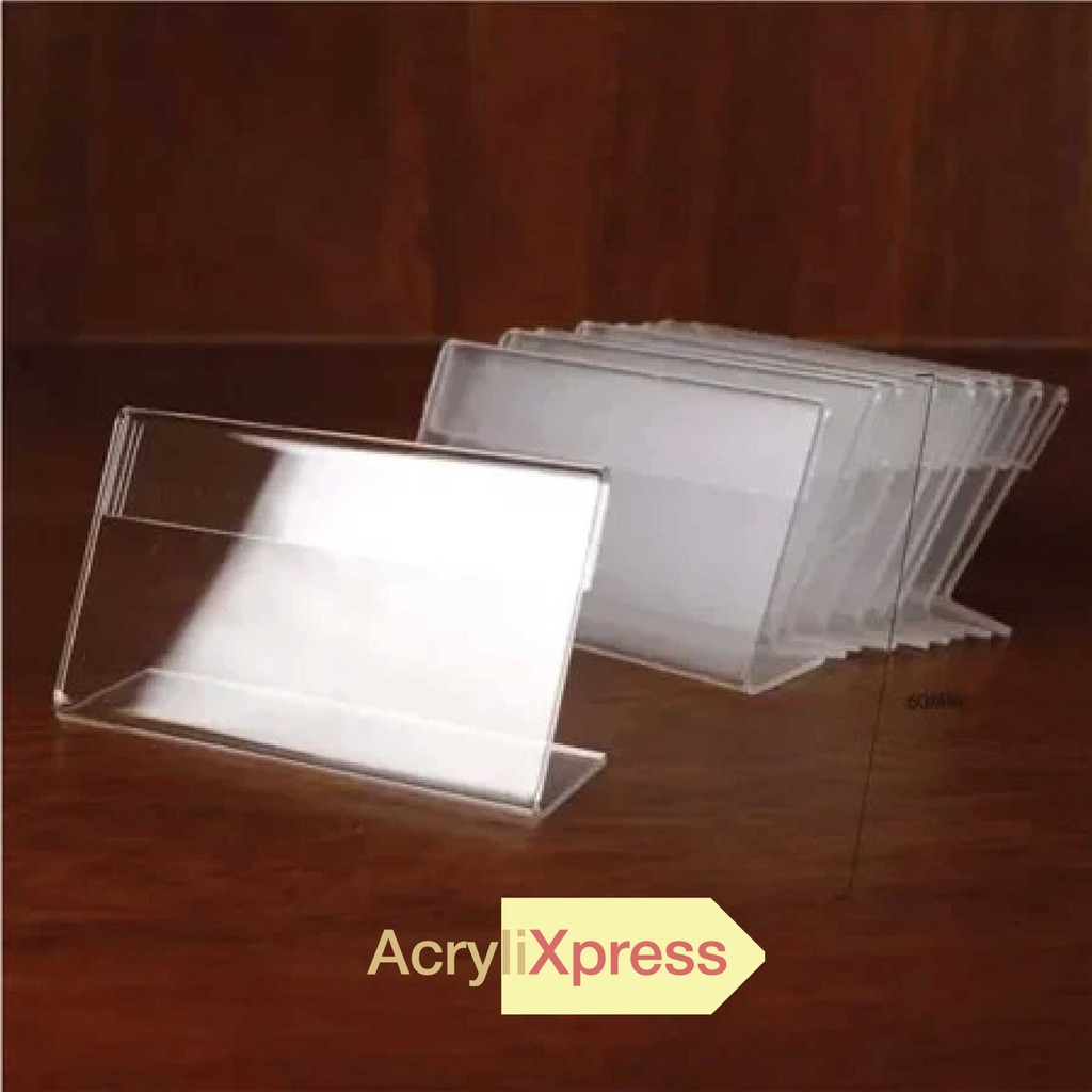 UMAKE Acrylic card stand, Description stand, price tag, price label, name card stand for product display original view 2