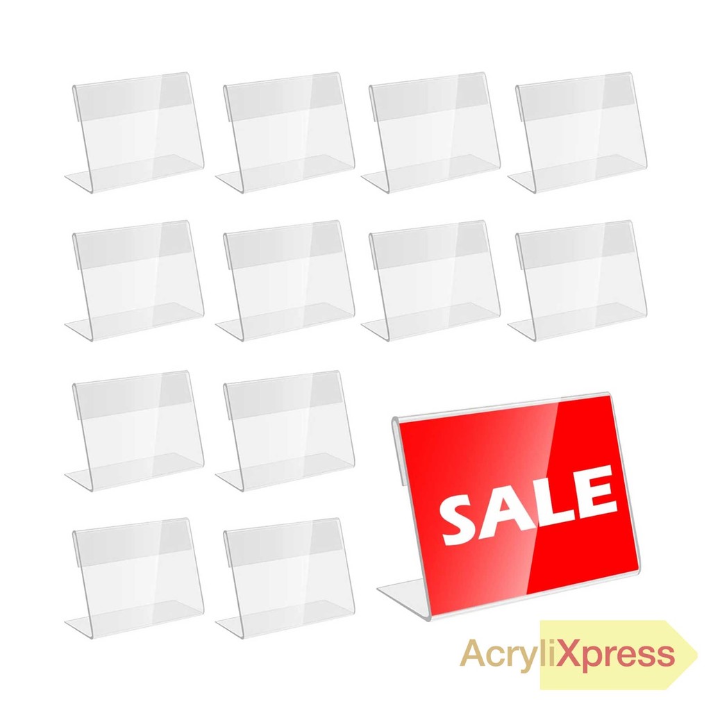 UMAKE Acrylic card stand, Description stand, price tag, price label, name card stand for product display original