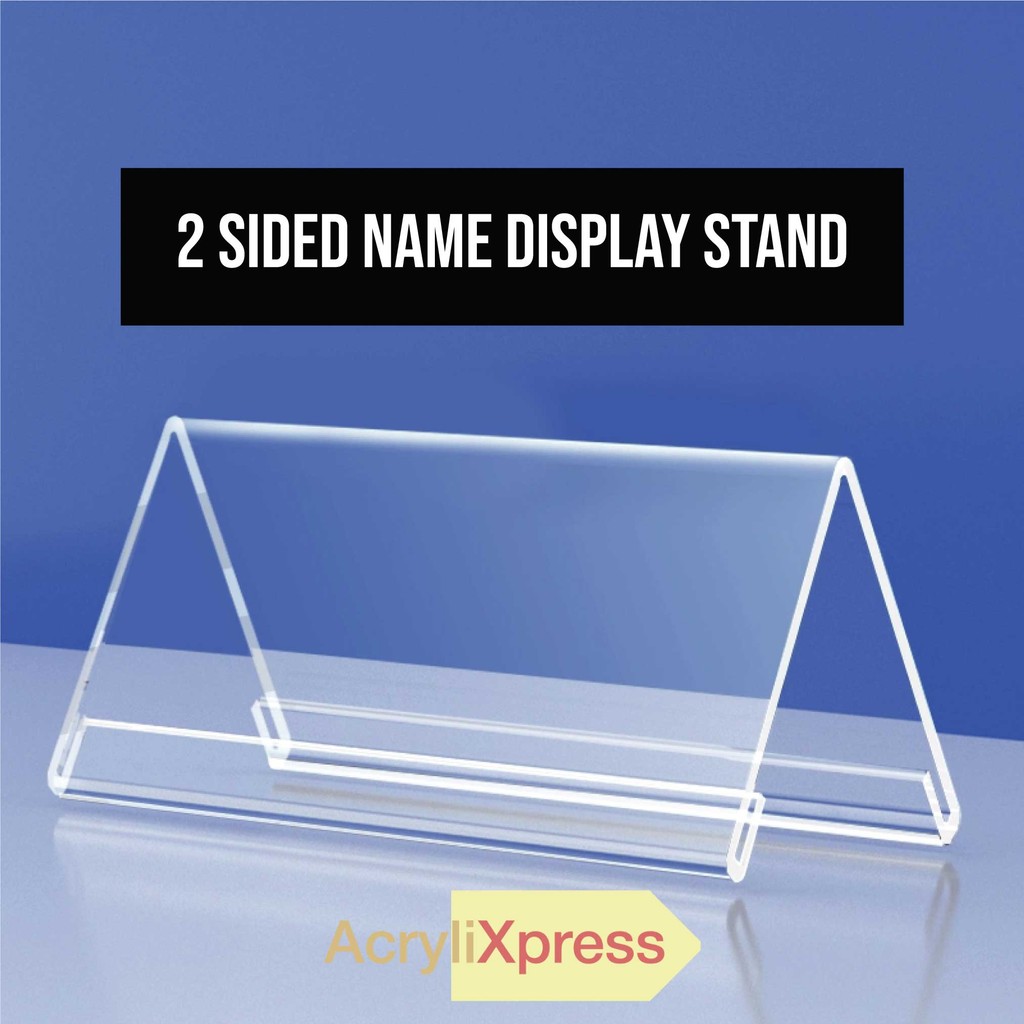 UMAKE ACRYLIC Desk label Acrylic V shape display Office Business Restaurant Price Label