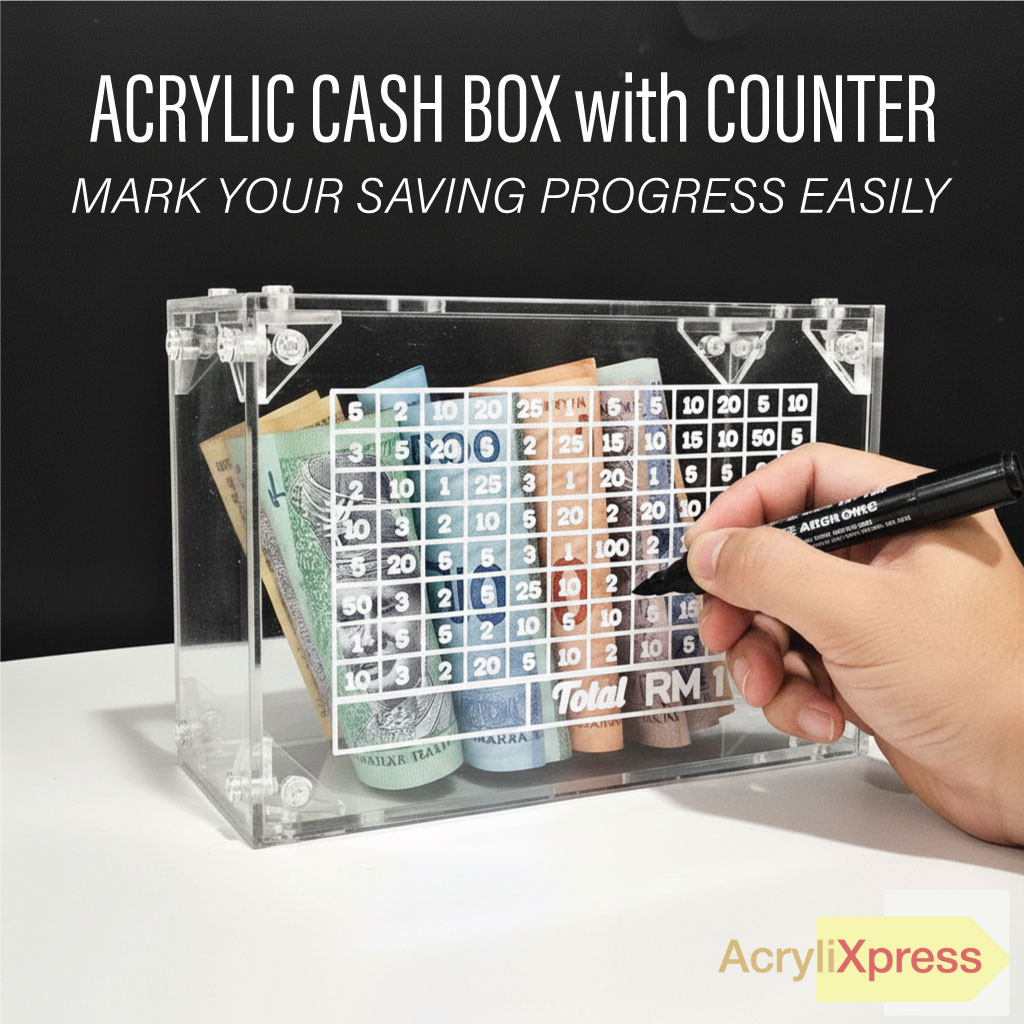 UMAKE Cash Box v2 With Counter Piggy Bank Saveing Kids Adults Cash Box Save Money Organizing Home